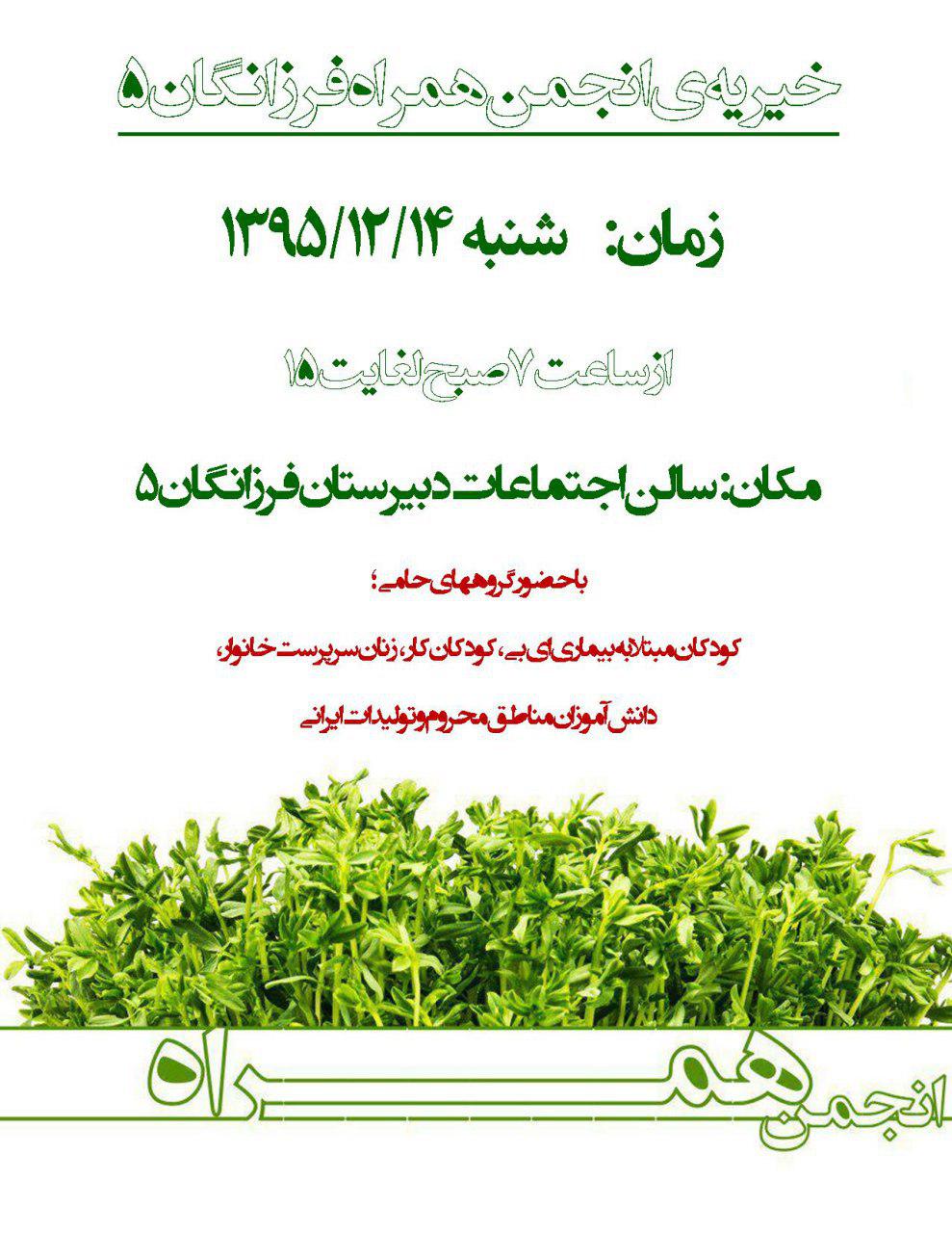 خیریه ی انجمن همراه فرزانگان 5